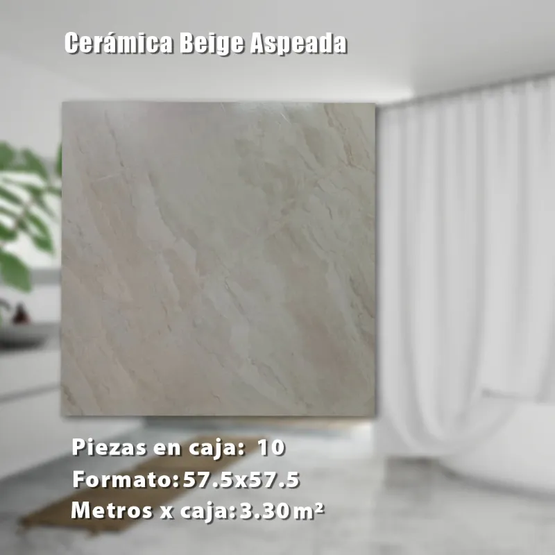 Cerámica Beige Aspeada 57.5x57.5