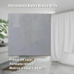 Porcelanato Alpine Blanco Brillo