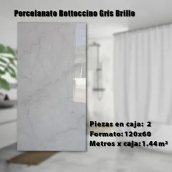 Porcelanato Bottoccino Gris Brillo 120x60