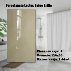 Porcelanato Lactus Beige Brillo 120x60