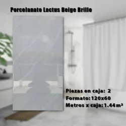 Porcelanato Lactus Beige Brillo 120x60