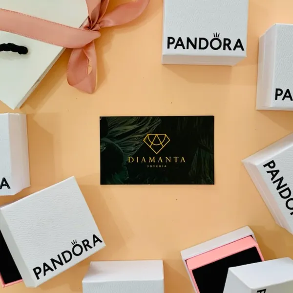 Somos distribuidores de joyería Pandora 100% original, con sus empaques, bolsas y cajas oficiales;también te ofrecemos piezas de Van Cleef, Cartier(A1x1)  y mucho más, para que siempre encuentres algo que hable de ti.
En Diamanta cada joya guarda un pedacito de alma. No son simples accesorios: son recuerdos que se atesoran, símbolos de amor, de fuerza y de momentos que merecen brillar para siempre. 
Cada detalle lo cuidamos como si fuera un regalo para alguien especial, porque sabemos que detrás de cada compra hay una historia única.
Diamanta no es solo joyería, es el reflejo de lo que amas y de lo que sueñas.
