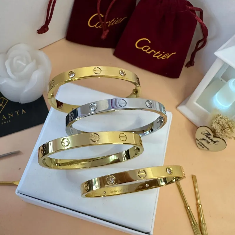 Pulsera Cartier plateada talla 18cm