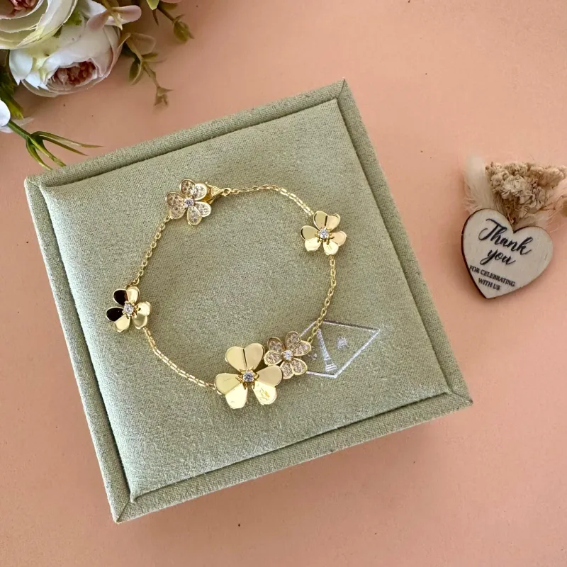 Pulsera Van Cleef Flores 