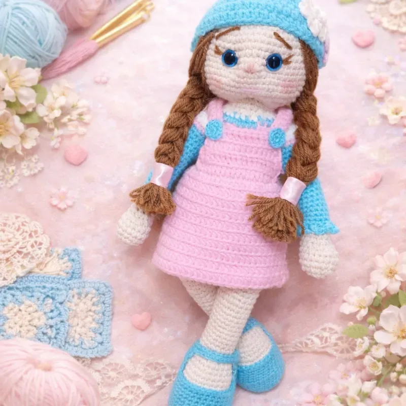 Dulce Compañera en Rosa y Celeste