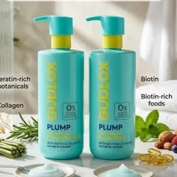 Champu y acondicionador Gudlox de biotina y colageno
