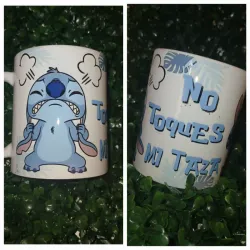 Jarra de ceramica "No toques mi taza" 