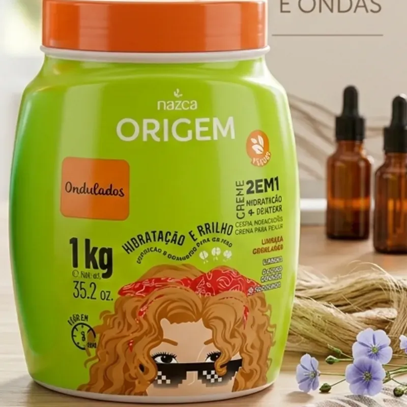 Mascarilla origen para cabellos ondulados