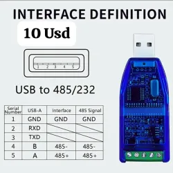 ADAPTADOR CONVERSOR USB a RS485/RS232 