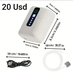 Mini oxigenador para acuarios recargable 