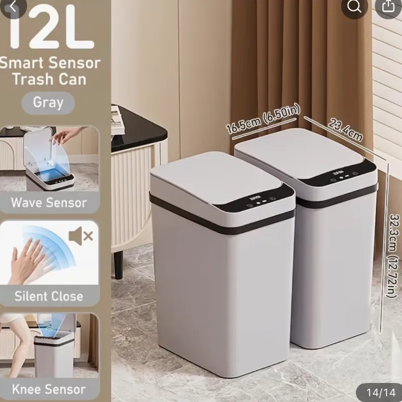 Cubo de basura con sensor