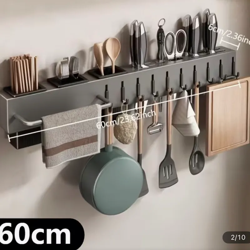 Organizador de cocina montado en la pared