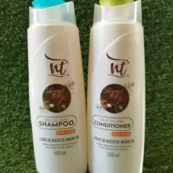 Shampoo sin sal y acondicionador de argán 