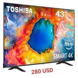 SMART TV 4K TOSHIBA 43" Pulgadas 280