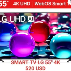 SMART TV LG 55" PULGADAS  4K UHD 520 USD 