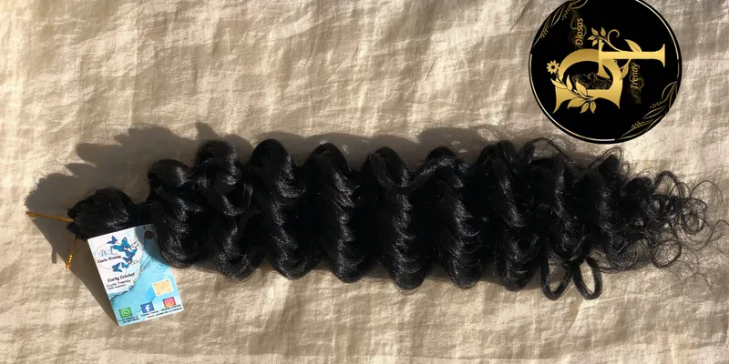 Cabello crochet negro #1 