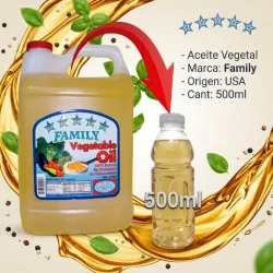Aceite Vegetal Reenvasado x 500ml