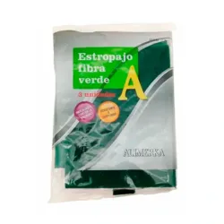 Estropajo fibra verde x 3u