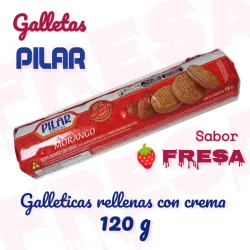 Galletas con crema de fresa(Pilar) x 120g