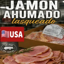 Jamón Ahumado de cerdo lasqueado x pqt 3.57 lbs