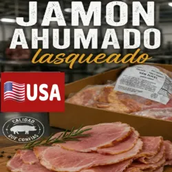 Paquete de Jamón Ahumado de cerdo lasqueado x 2.70lbs