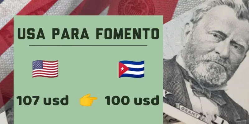 Remesa de 107 usd para 100 usd