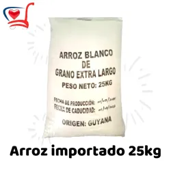 Saco de arroz importado 25kg
