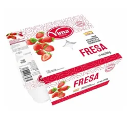 Set de yogurt fresa de 4 unidades x 100 g