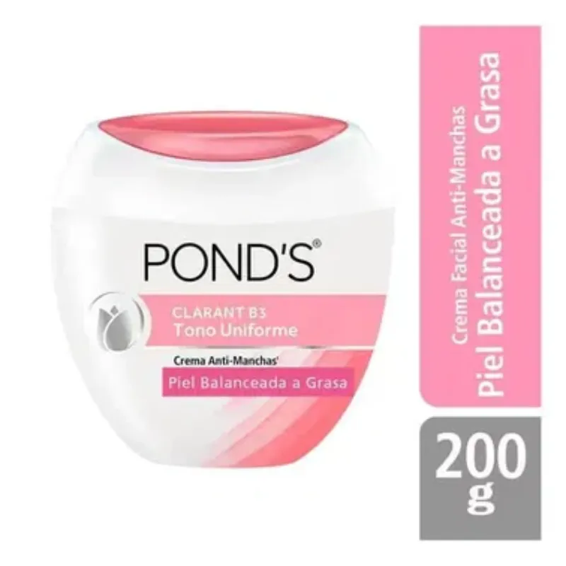 Crema Pond’s aclaradora e hidratante 200g, 16 USD