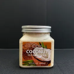 Exfoliante corporal y facial de coco 350ml.