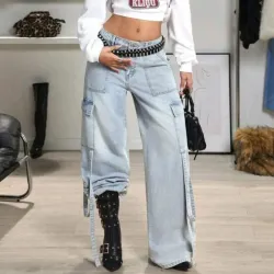 Jeans cargo “Sky Utility”