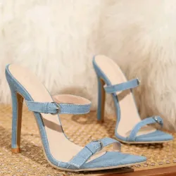 Sandalia Tacón Ecliose Denim