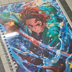 Libreta engargolada grande 90 hojas Portada Plasticada