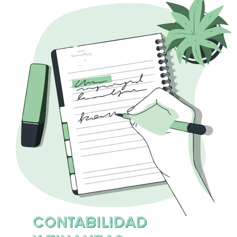 Planner de contabilidad básico (modelo vertical)