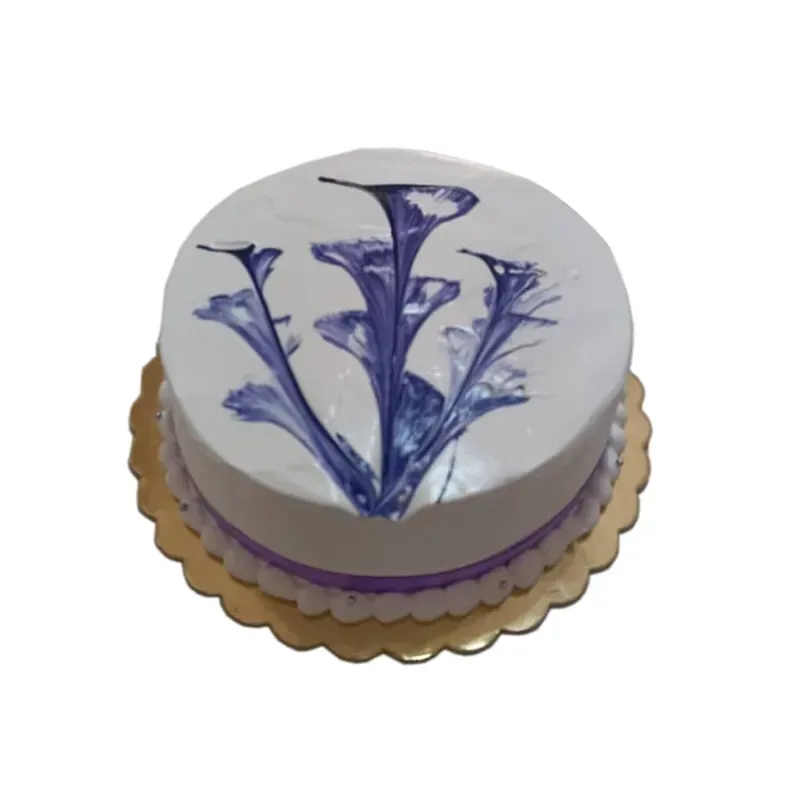 Cake blanco y malva con diseño especial (8 comensales) - 254459