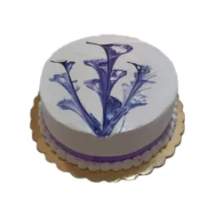 Cake blanco y malva con diseño especial (8 comensales) - 254459