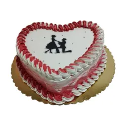 Cake Corazón con imagen de enamorados. (12 comensales) - 165889