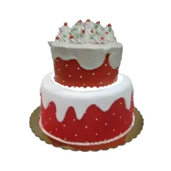 Cake dos pisos rojo en Navidad (25 comensales) - 156941