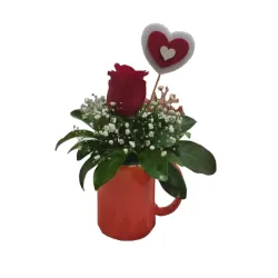 Jarrita con una rosa para regalo - 163409