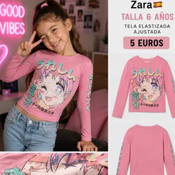 Camiseta manga larga Zara adolescente 