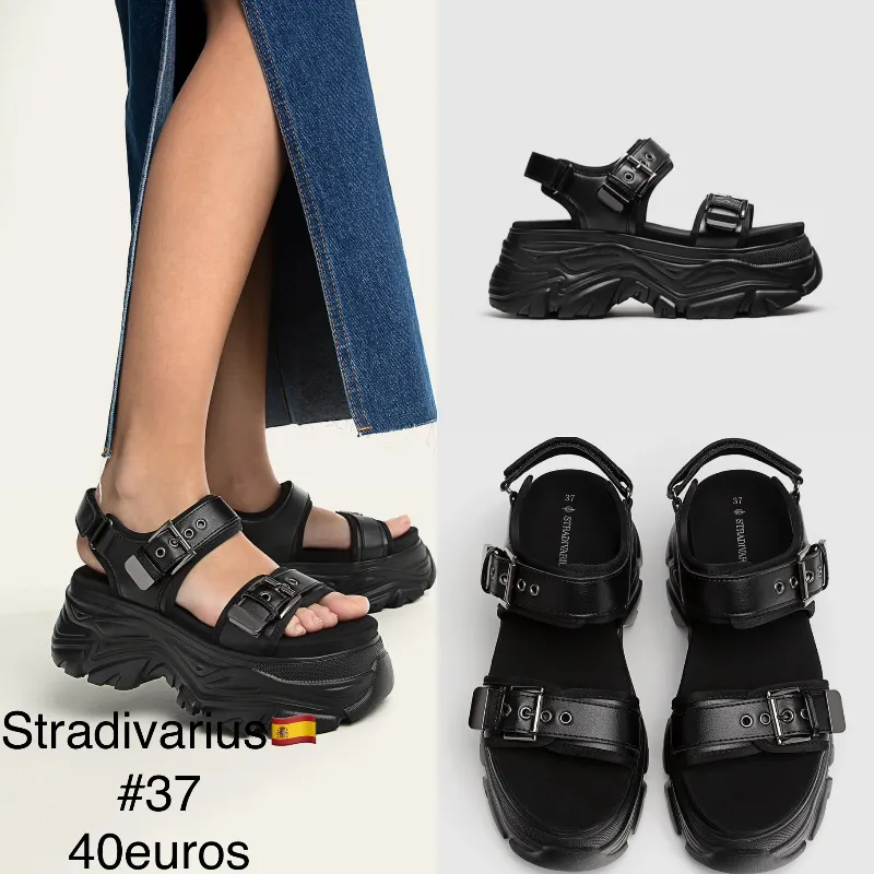 Plataforma negra Stradivarius