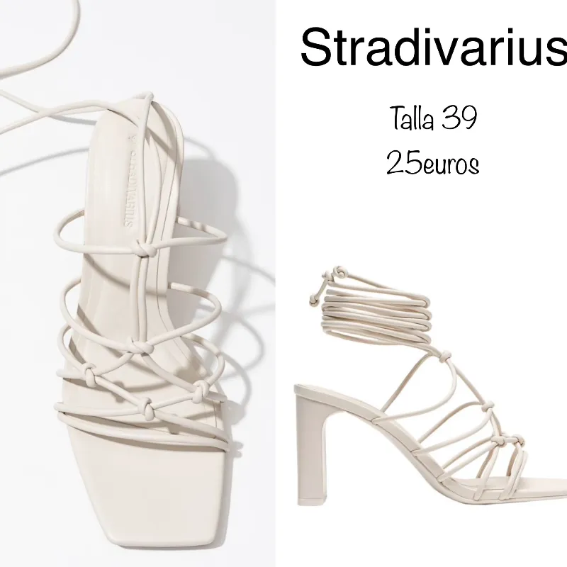 Tacón blanco Stradivarius 