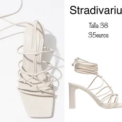 Tacón blanco Stradivarius 