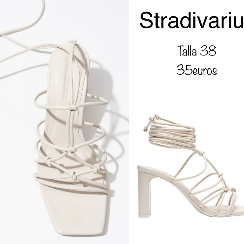 Tacón blanco Stradivarius 