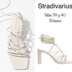 Tacón blanco Stradivarius 