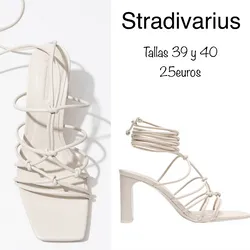 Tacón blanco Stradivarius 
