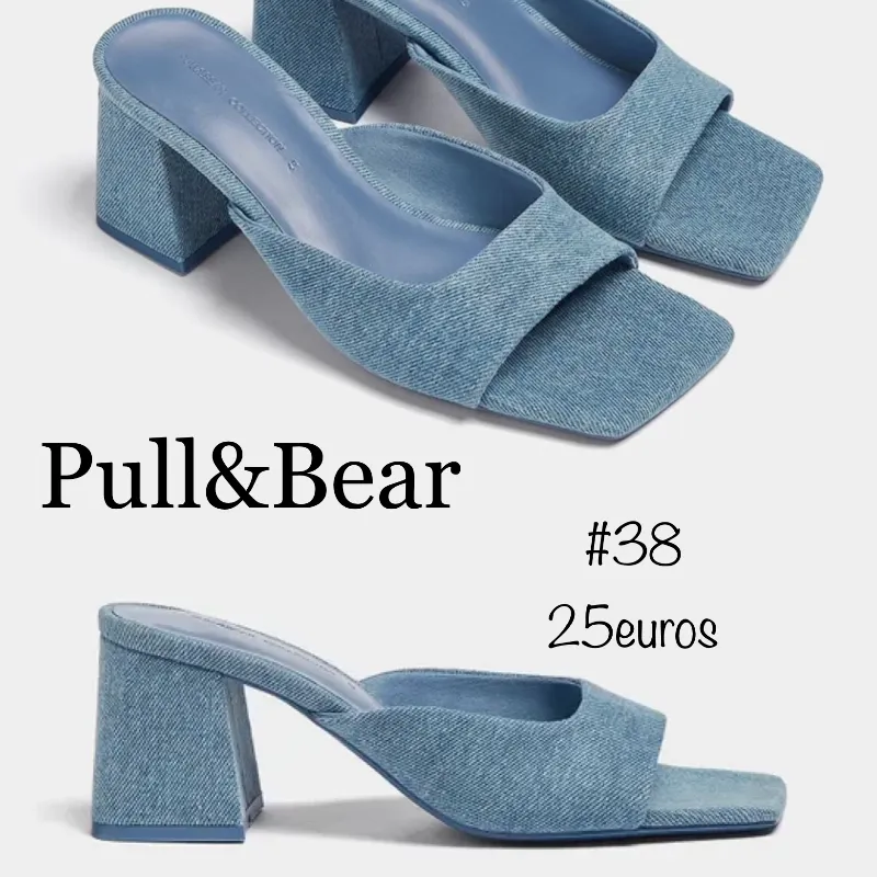 Tacón denim PULL&BEAR 