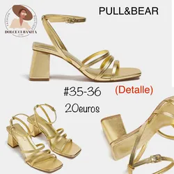 Tacón dorado PULL&BEAR 