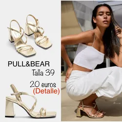 Tacón Dorado PULL&BEAR 