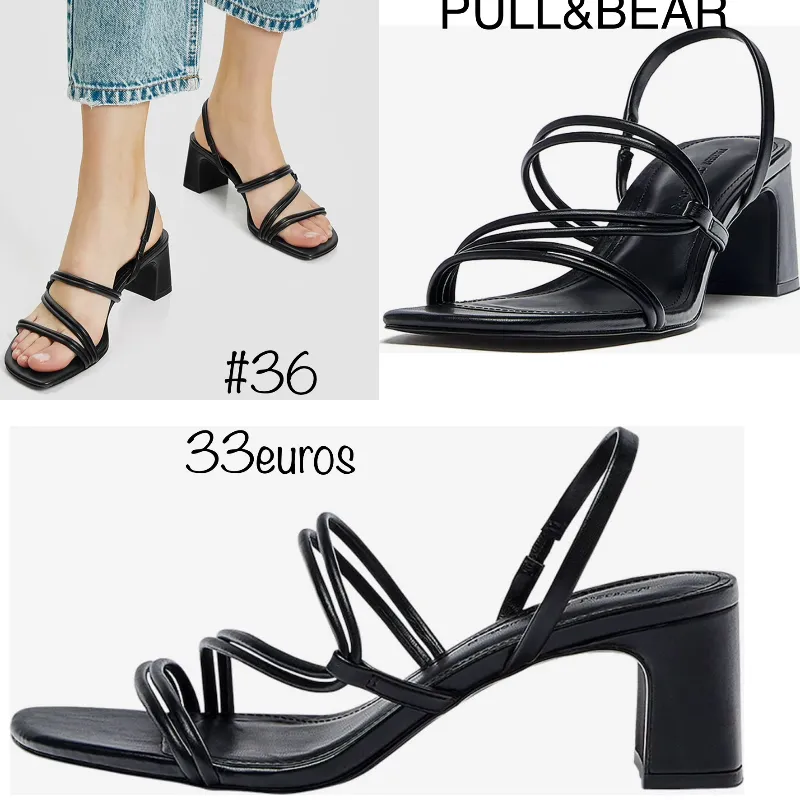 Tacón negro PULL&BEAR 